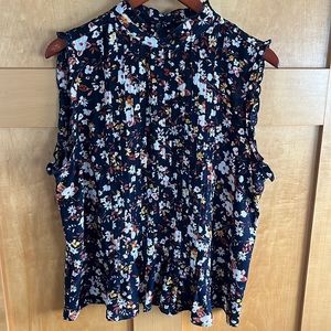 Ann Taylor Sleeveless Print Blouse